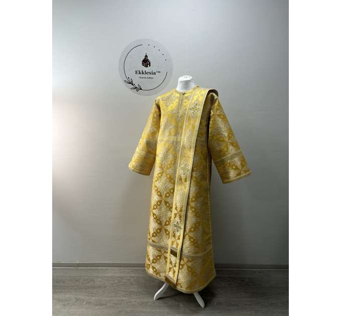 Orthodox vestment for deacon - Stichar, orar, and cuffs - Deacon liturgical set