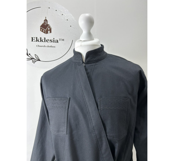 Winter cassock in Greek style - Inner cassock in suit wool - Warm cassock