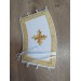 Priest's embroidered stole and cuffs - White communion set - Orthodox gift idea