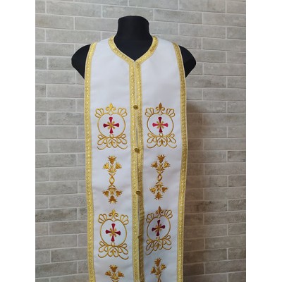 Embroidered stole in gabardine - Priest's communion set - Orthodox cloth set