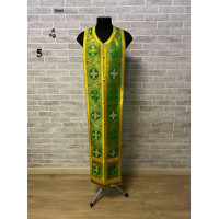 Stole and cuffs in brocade - Priest's communion set - Orthodox priest's cloth