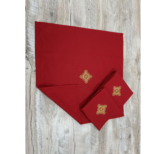 Communion towel - Church towel - Church napkin - Embroidered Euchatistic towel