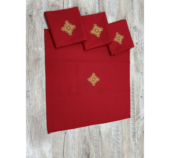 Communion towel - Church towel - Church napkin - Embroidered Euchatistic towel