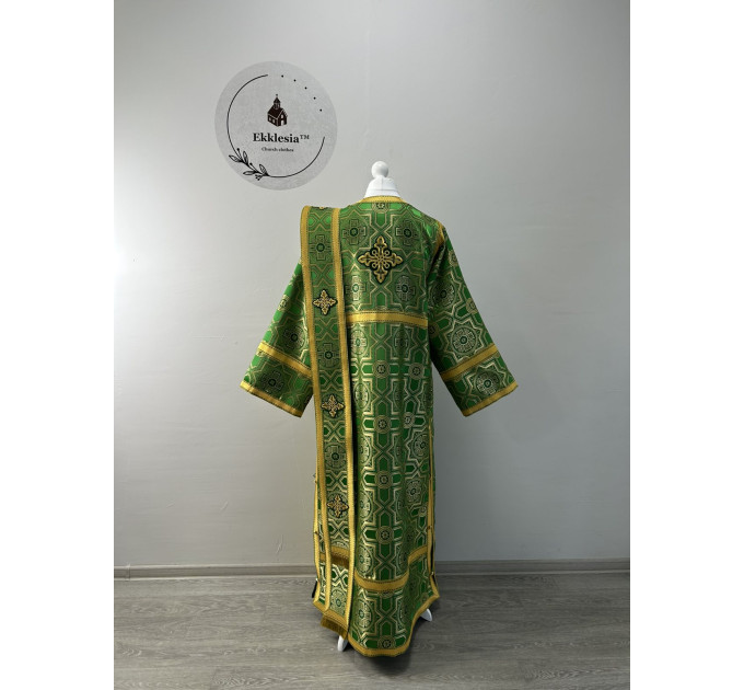 Orthodox vestment set for deacon - Liturgical stichar and orar in brocade