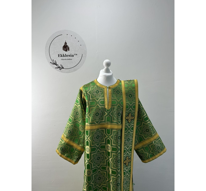 Orthodox vestment set for deacon - Liturgical stichar and orar in brocade