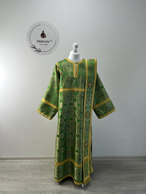 Orthodox vestment set for deacon - Liturgical stichar and orar in brocadevestments - Stikharion