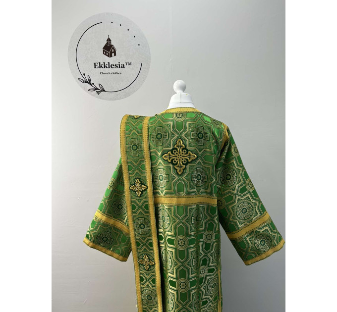 Orthodox vestment set for deacon - Liturgical stichar and orar in brocade