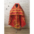 Rich red Slavic style vestments - Orthodox liturgical vestment set