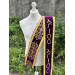 Velvet embroidered orar for protodeacon - Double orarion with Agios design