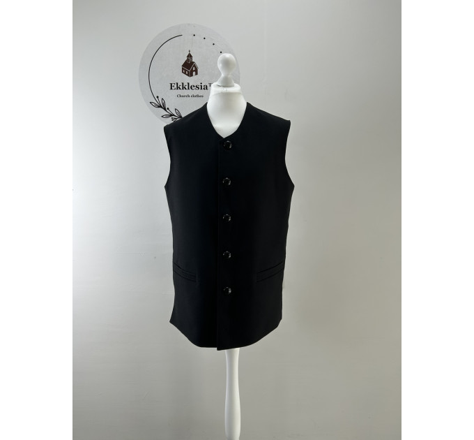 Winter Vest with pockets - Waistcoat in wool - Warming vest for cold season