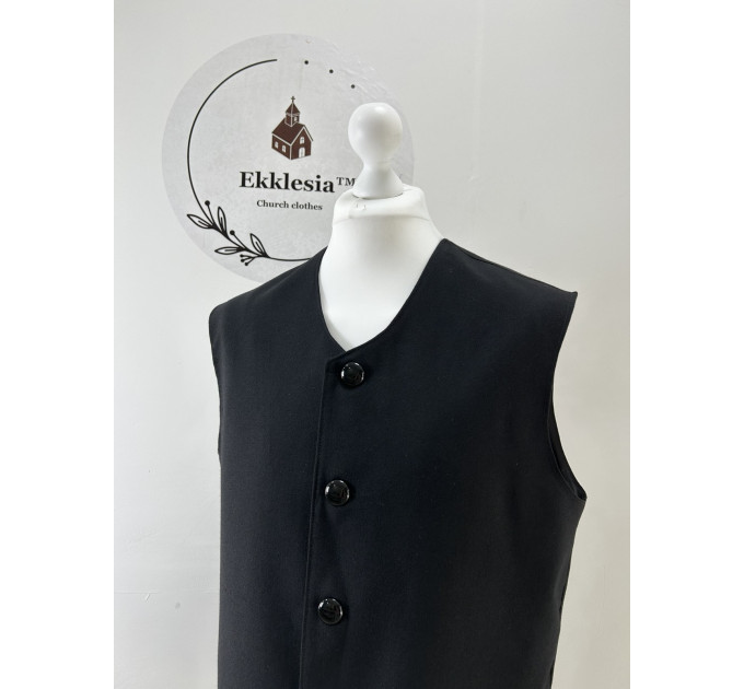 Winter Vest with pockets - Waistcoat in wool - Warming vest for cold season