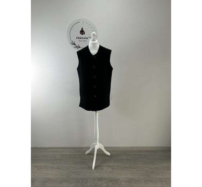 Winter Vest with pockets - Waistcoat in wool - Warming vest for cold season