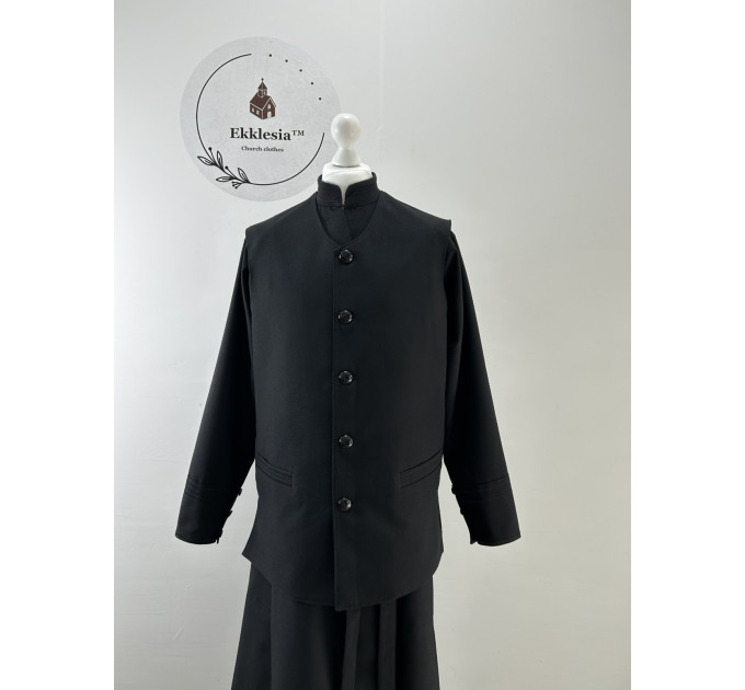 Winter set: inner cassock and vest - Cassock in Greek style for cold season