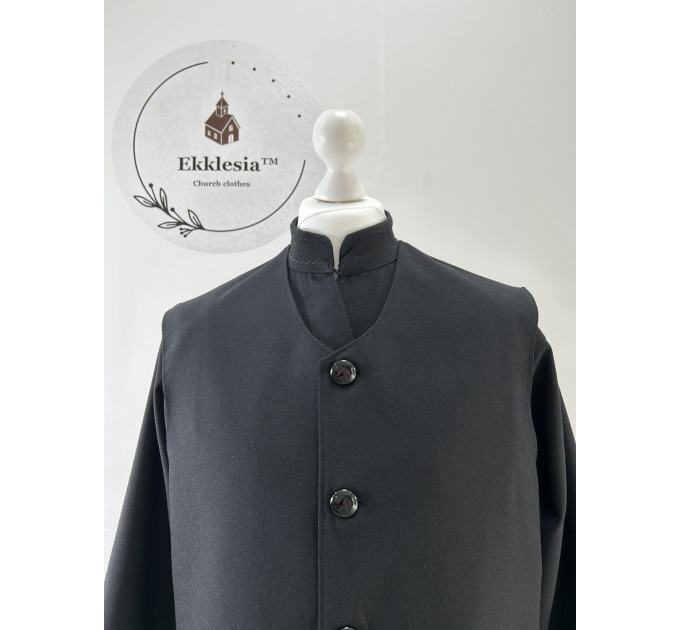 Winter set: inner cassock and vest - Cassock in Greek style for cold season