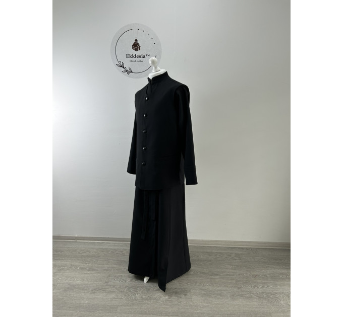 Winter set: inner cassock and vest - Cassock in Greek style for cold season
