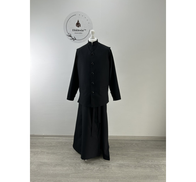 Winter set: inner cassock and vest - Cassock in Greek style for cold season
