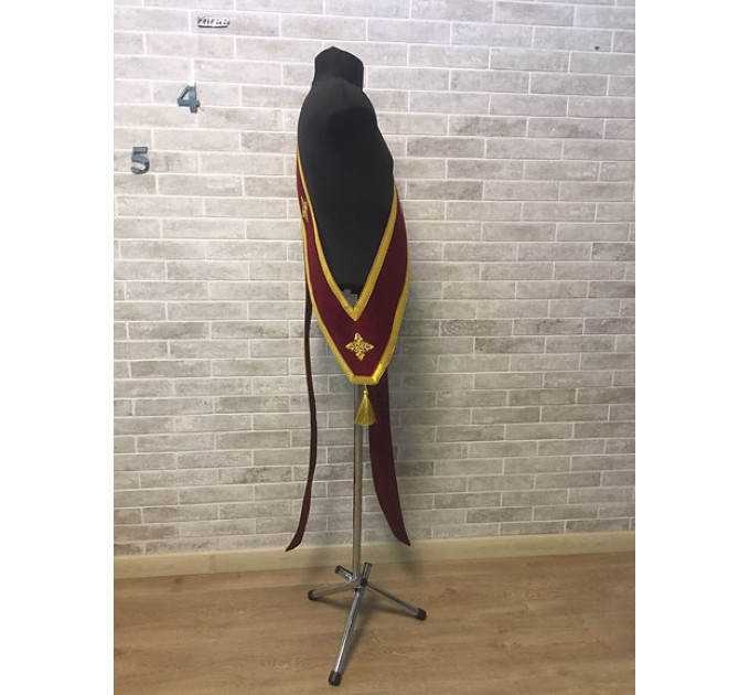 Double orarion in velvet - Protodeacon's orarion - Orthodox double orarion