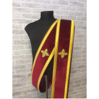 Simple double orarion in velvet - Protodeacon's orarion - Orthodox double orarion