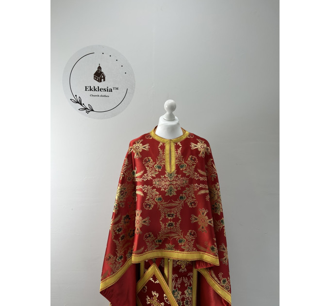 Greek brocade vestment - Priest robe - Orthodox liturgical Lent vestments