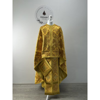 Rich gold priest vestment - Liturgical vestment on brocade - Church garment