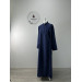 Basic St Petersburg style cassock in dark-blue gabardine - Simple embroidery
