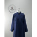 Basic St Petersburg style cassock in dark-blue gabardine - Simple embroidery