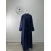 Basic St Petersburg style cassock in dark-blue gabardine - Simple embroidery