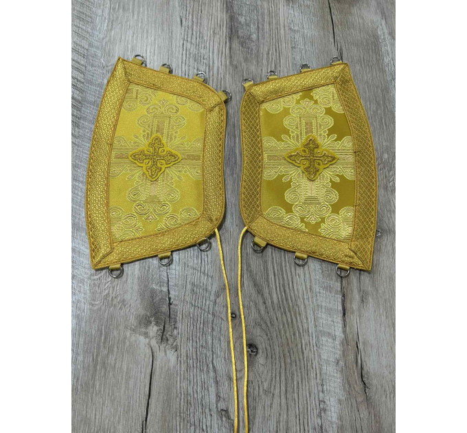 Priest vestment in Turkish silk - Greek style vestment in yellow brocade