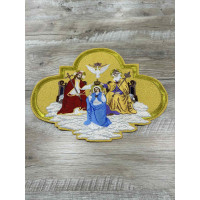 Application icon - Coronation of the Virgin Embroidered patch icon for vestment