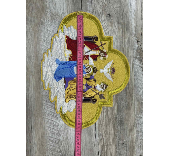 Application icon - Coronation of the Virgin Embroidered patch icon for vestment