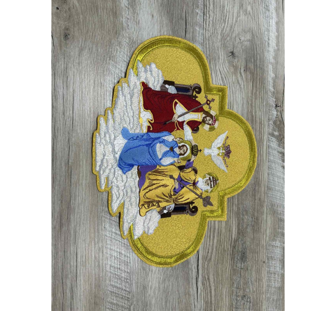 Application icon - Coronation of the Virgin Embroidered patch icon for vestment