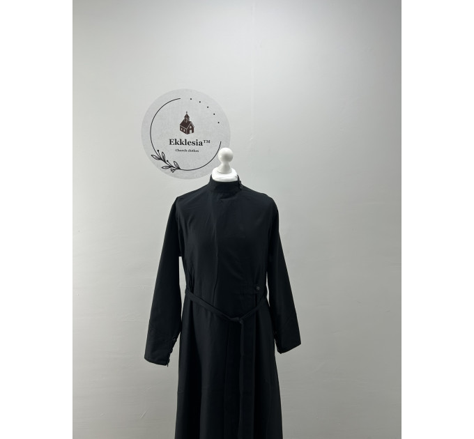 Orthodox cassock in thin summer cotton - Slavic style embroidered cassock