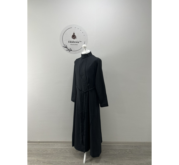 Orthodox cassock in thin summer cotton - Slavic style embroidered cassock