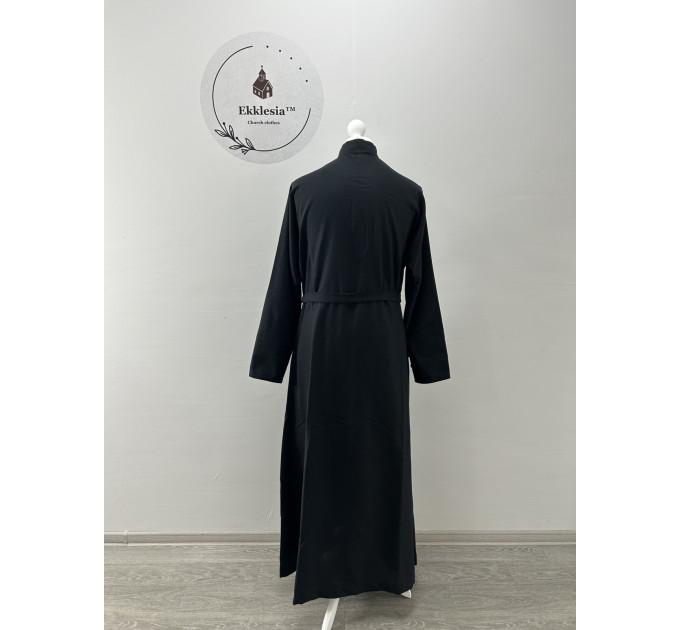 Orthodox cassock in thin summer cotton - Slavic style embroidered cassock