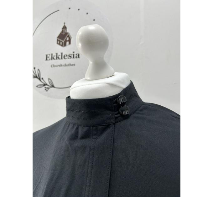 Orthodox cassock in thin summer cotton - Slavic style embroidered cassock