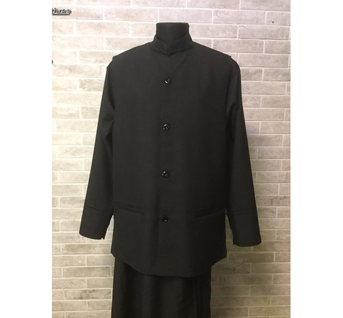 Set: cassock and vest - Embroidered Orthodox cassock and vest - Inner cassocock