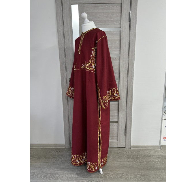 Embroidered Stichar - Sticharion on satin - Altar server reader robe
