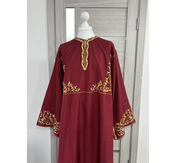 Embroidered Stichar - Sticharion on satin - Altar server reader robe