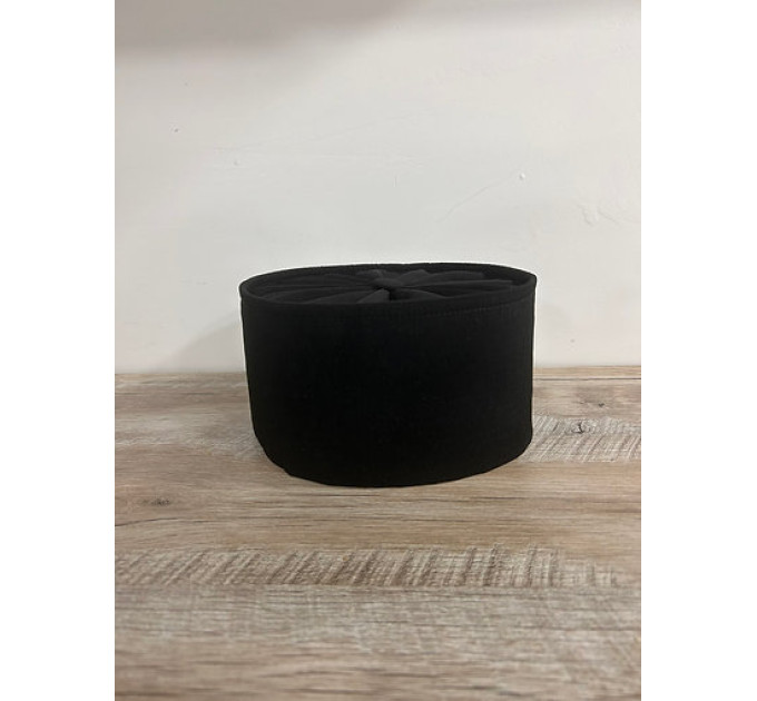 Greek Skufia - Greek style Skufia Calotte Black in wet silk - biretta