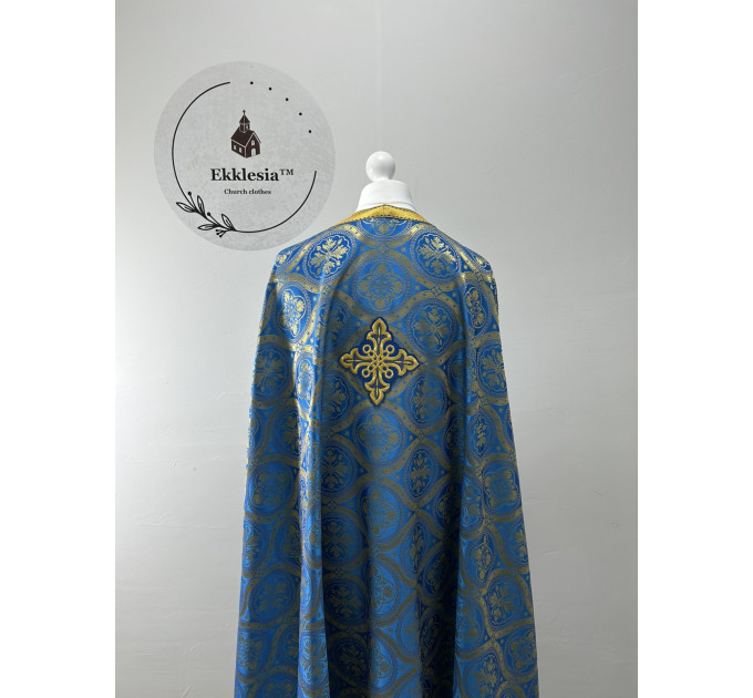 Greek vestment in brocade - Priest vestment - Liturgical costume for priest robe