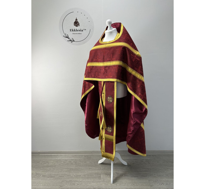 Slavic style vestments in brocade - Priest vestments - Clothes for priests - Liturgical vestments - Liturgical garments