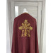 Summer Greek vestment with machine embroidery in linen-gabardine orthodox