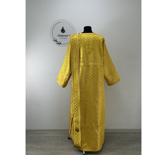 Yellow vestment for deacon - Stichar and orar - Stikharion and orario