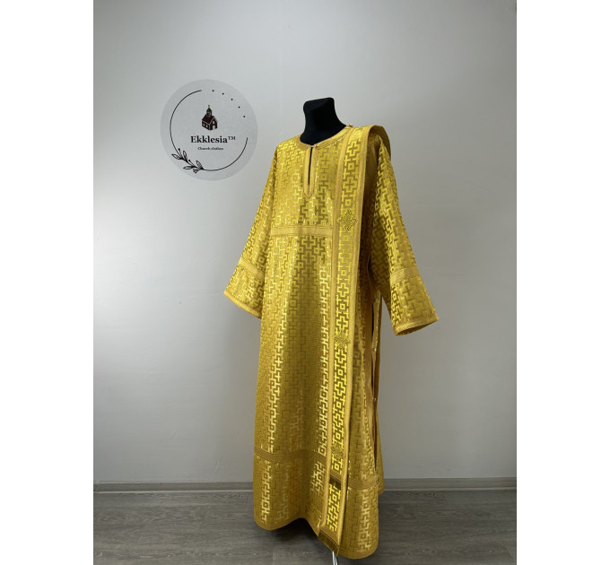 Yellow vestment for deacon - Stichar and orar - Stikharion and orario