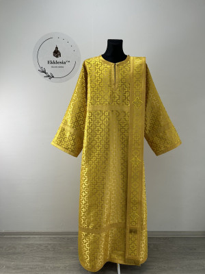 Yellow vestment for deacon - Stichar and orar - Stikharion and orario