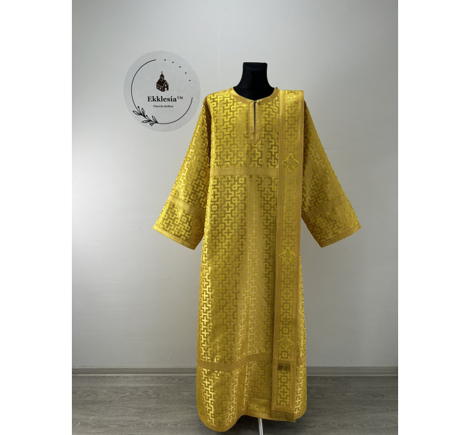 Yellow vestment for deacon - Stichar and orar - Stikharion and orario