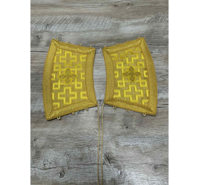 Yellow vestment for deacon - Stichar and orar - Stikharion and orario