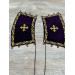 Combined velvet and brocade Deacon's vestments set - Deacon's alb - Orthodox