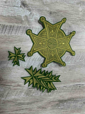 Deacon vestment 10 crosses set - Set of Maltese crosses for deacon liturgical