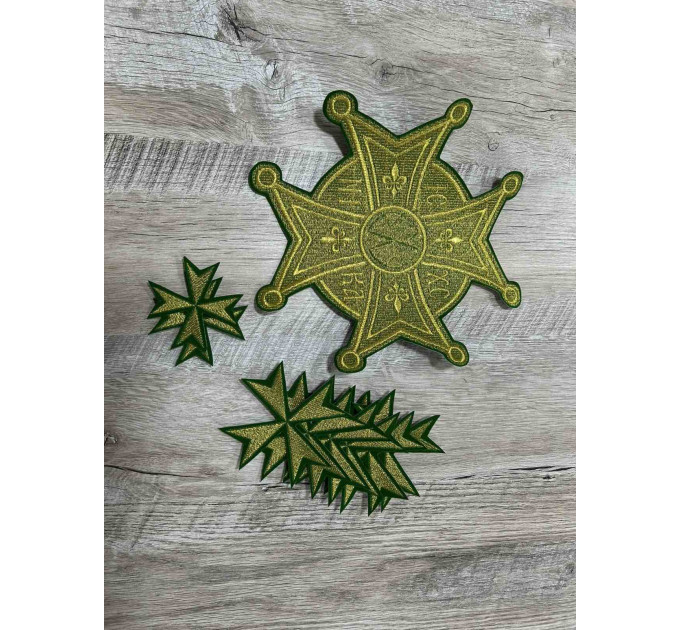 Deacon vestment 10 crosses set - Set of Maltese crosses for deacon liturgical